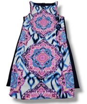 Vince Camuto Dress Size 2 A-Line Dress Sleeveless Multicolor Medallion Pattern