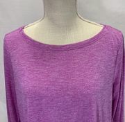 Long Sleeve Siri Bubble Hem Purple Shirt Size Large