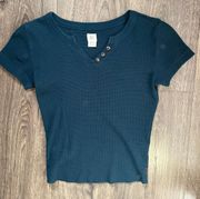 BDG Blue Henley Tshirt