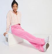 Pink 90's Boyfriend Corduroy Carpenter Pants Straight Leg Relaxed Jean