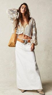 Come As You Are Denim Maxi Skirt