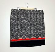 Red Lord & Taylor Printed Skirt Size 22W NWT