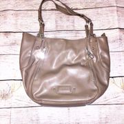 Nine West Tan tote style purse "cruelty free"