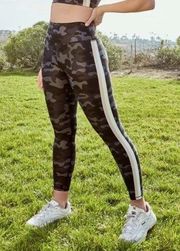 Intent Eco Jersey High Waist Legging Camo Stripe Small