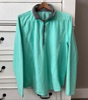 Made For Life Mint and Gray Half Zip Pullover.  Size XLarge. EUC