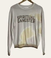 Spiritual Gangster Variety Varsity Graphic Logo Sporty Crewneck Sweatshirt Sz M