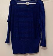 Jaclyn Smith Blue Sparkle Sweater