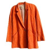 Women's Orange Basic Jacket Blazer Size 12