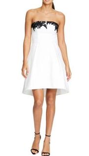 Halston Heritage Strapless Fit & Flare Dress 8