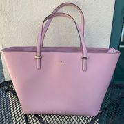 🌸Kate Spade Large Pink Saffianio Leather Tote EUC