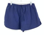 COS Nylon Shorts Women's Size Small Drawstring Waist Navy Blue NEW