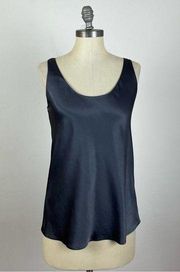 Vince Gunmetal Grey Satin Tank Top