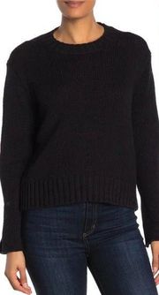 360 Cashmere Savannah Button Trim Crop Sweater