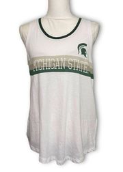 NWT Michigan State Spartans Ladies’ Sleeveless Muscle Tee Tank Top New Ringer