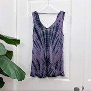 Rock Republic Tie Dye Purple Studded Tank Top S