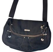 TRAVELON Crossbody Everything bag Black Oval Small