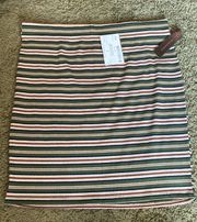 Green Stripe Skirt 