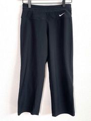 Nike Black High Rise Straight Leg Cropped Pants Women's Small