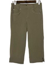 Kuhl Khaki Light Brown Cropped Capri Stretch Hiking Pants 8