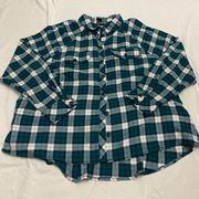 Wild Fable Teal printed Flannel Women’s Shirt