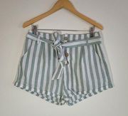 Zaful High Waist Striped Shorts - Size Extra Large