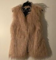 Live a Little faux fuzzy fur Vest - Size Medium