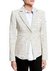 Derek Lam 10 Crosby Striped Textured Blazer Size 6 NWOT $595