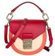 MCM Patricia Mini Red/Orange Leather Crossbody Bag