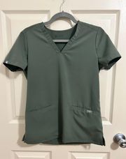 Casma Scrub Top Size XS Moss