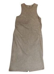 T by Alexander Wang Gray Racerback Midi Dress Cotton Heathered Sporty Large