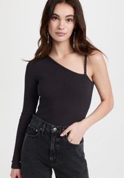 NWT  Mika One Sleeve Thong Bodysuit