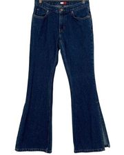 Vintage Tommy Hilfiger Flare leg Jeans Size 5 Y2k 90s