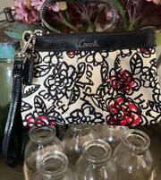 Coach Poppy Graffiti Wristlet