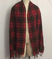 Polo Ralph Lauren Italian Tartan Unisex Scarf Red