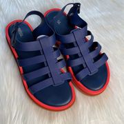 Melissa Flox III AD Navy and Red Platform Sandal