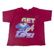 Vintage 90s Taz & She Devil Get A Life Red Graphic T-shirt