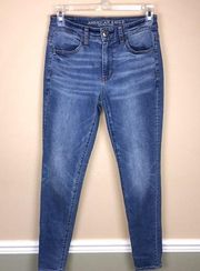 American Eagle  Women’s Hi-Rise Jegging Blue Light Medium Wash Skinny Denim Jeans