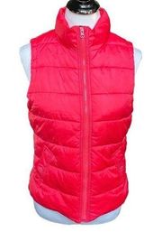 Aerie Fit Puffer Vest Hot Pink Size Medium