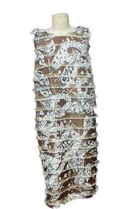 Roberto Cavalli Class Tess Fringed Snake Dress Size 44 / US 8