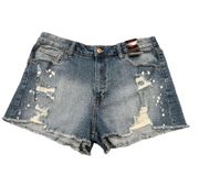 NOBO HIGH RISE DISTRESSED SHORTS