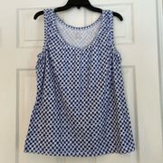 EUC Merona Tank Top with Blue Star Pattern Size XXL