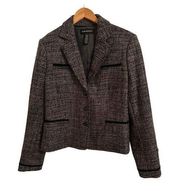 Wool Tweed 3 Button Down Coat Size 12