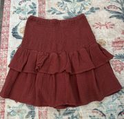 maroon skirt