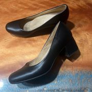 Naturalizer Donelle Black Leather Block Heels size 8.5