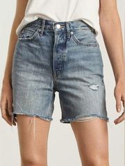 Everlane The Way High Rigid Denim Short 100% Cotton Size 26 NWT