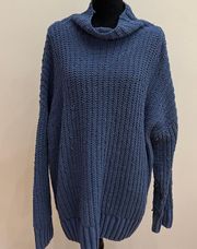 Navy Blue Oversized Knitted Sweater