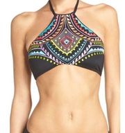 Laundry Colorful Embroidered High Neck Bikini Top