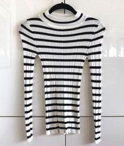 Like New Atmosphere Ribbed & Striped Fitted Knit