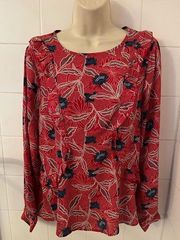 Rose + Olive Ladies Size Small Floral Long Sleeve Blouse