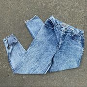 Vintage Bonjour acid wash ankle zipper mom jeans